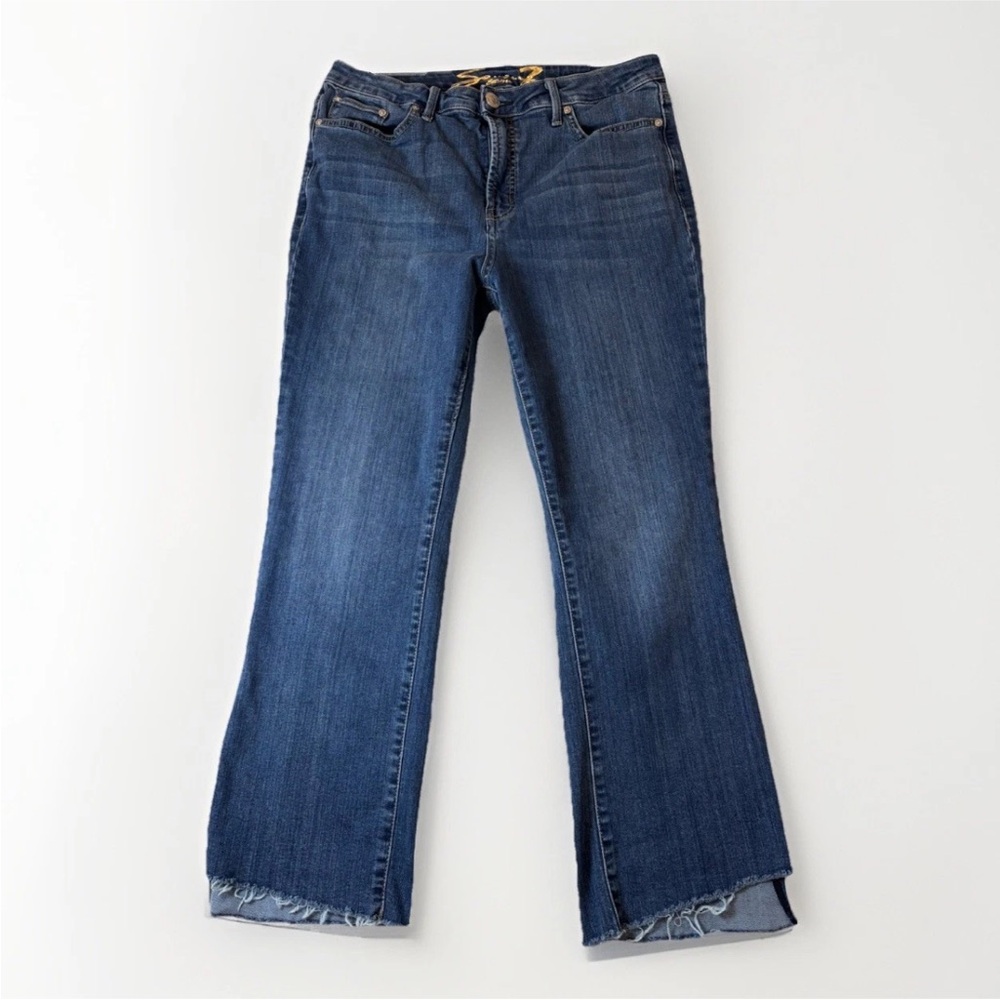 Seven7 Medium Blue Cropped Jeans
